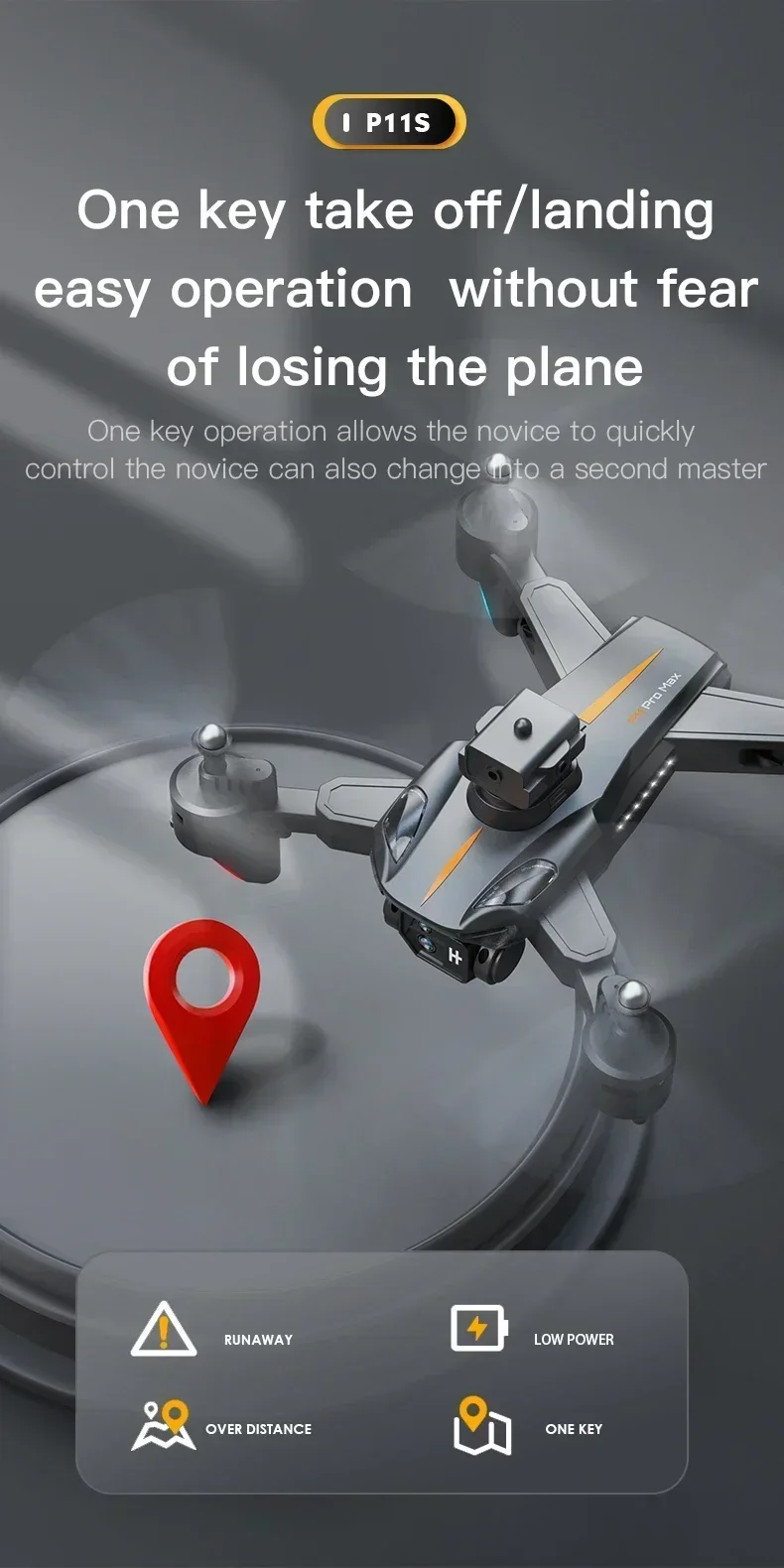 P11 Pro Max Drone 8K 5G GPS Professional HD Aerial Photography Dual-Camera Obstacle Avoidanc Brushless Quadrotor Children Gifts