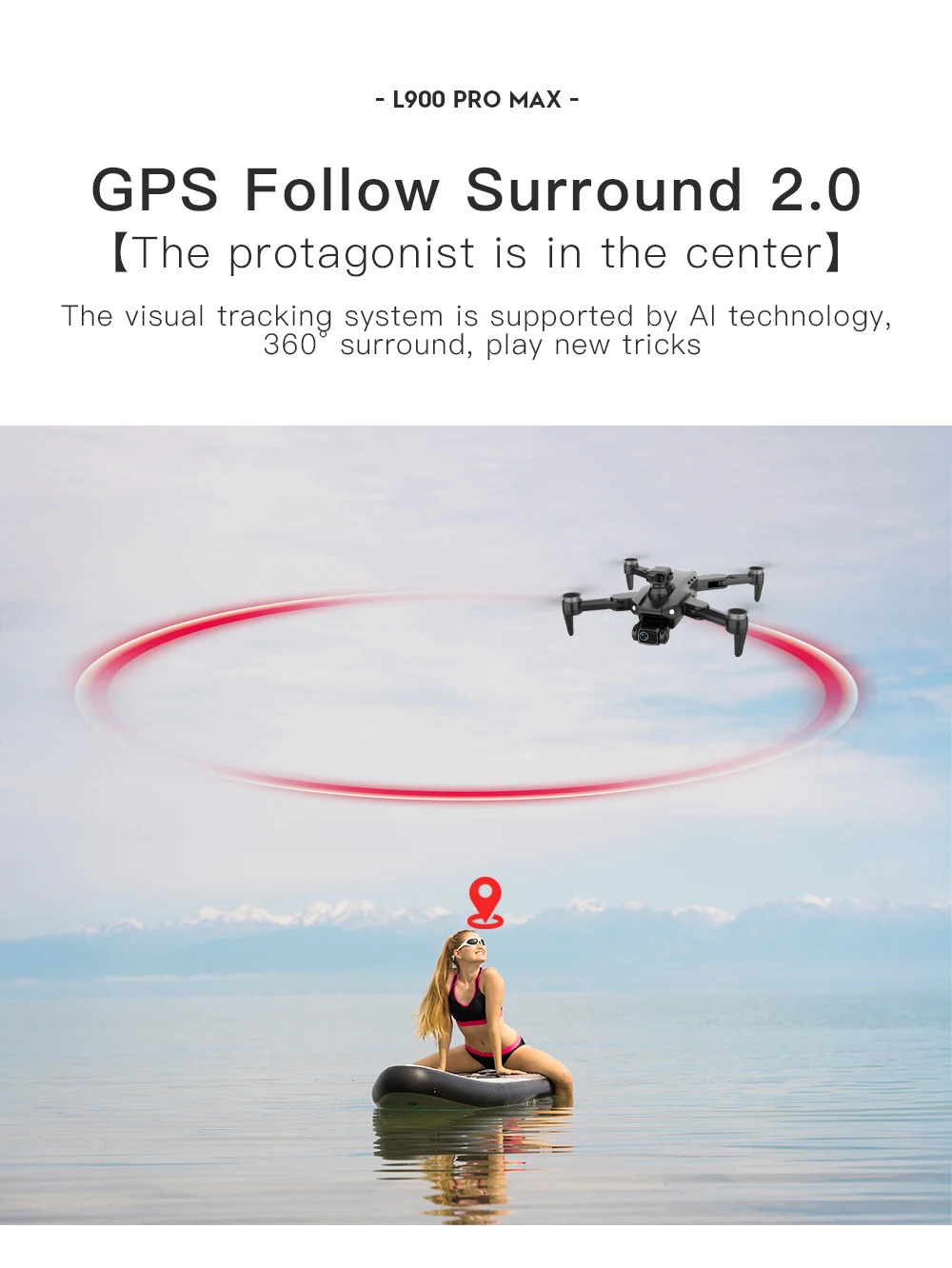 L900 Pro MAX GPS Drone 4K Professional HD Dual Camera 5G Wifi 360° Obstacle Avoidance Brushless Foldable Quadcopter RC Drone Toy