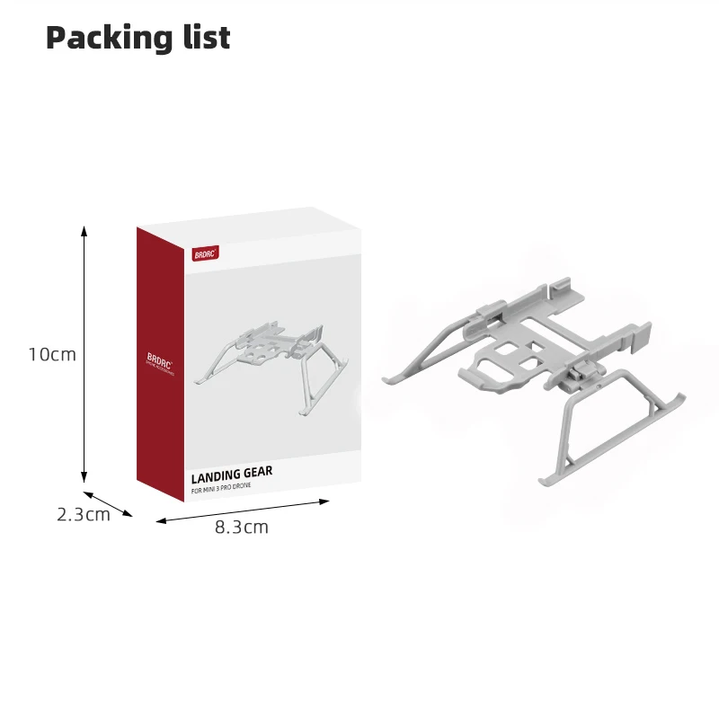 BRDRC Folding Landing Gear For DJI Mini 3/3 Pro Heighten Feet Extension Support Legs Base Protector for Drone Accessories