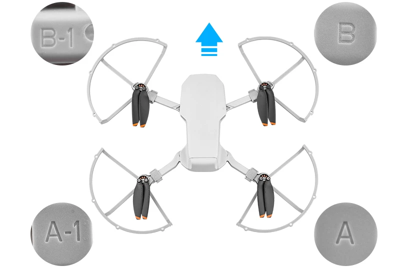 BRDRC Propeller Guard for DJI Mini 4K/Mavic Mini 1/2/SE Propeller Protector Props Wing Fan Cover Removable Cage Drone Accessory