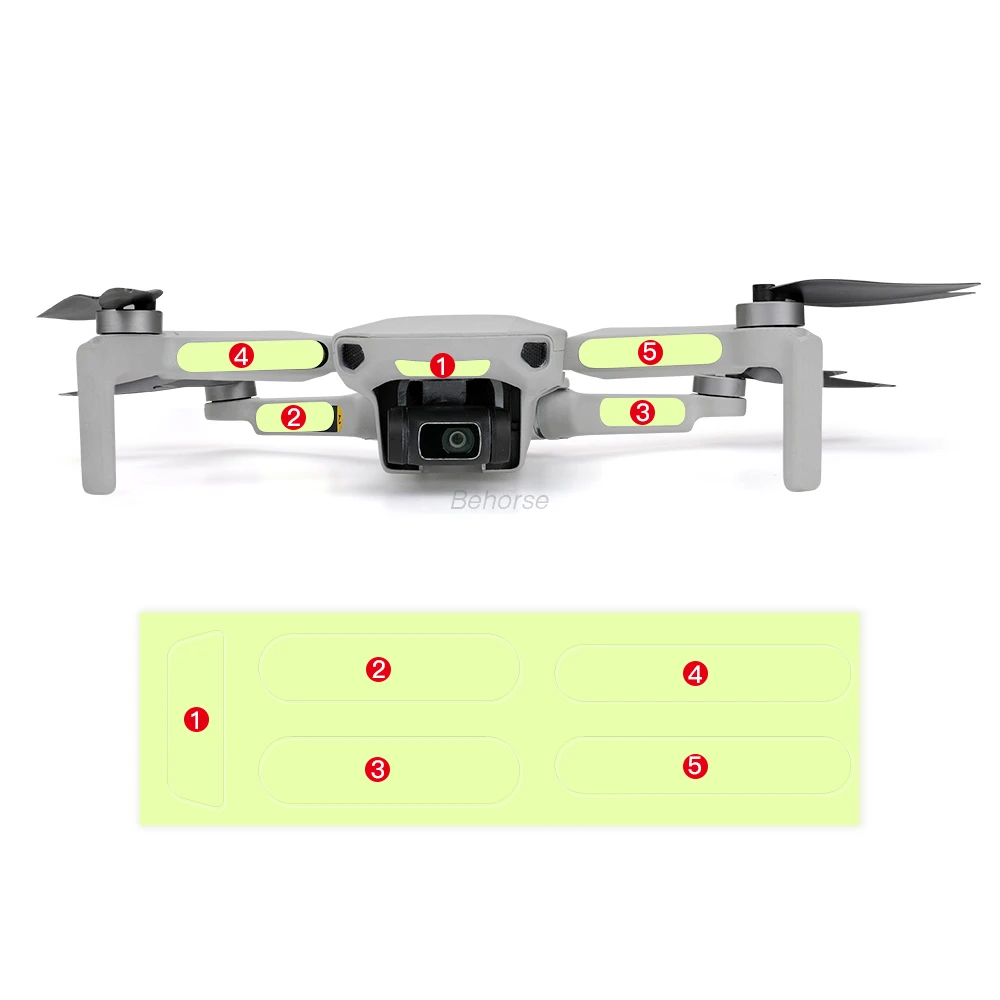 1set Luminous Stickers For DJI Air 3S/Mini 2/Mini SE/Mini 3 Pro/Mini 4 Pro Luminous Stickers Fluorescent Skin Drone Accessories