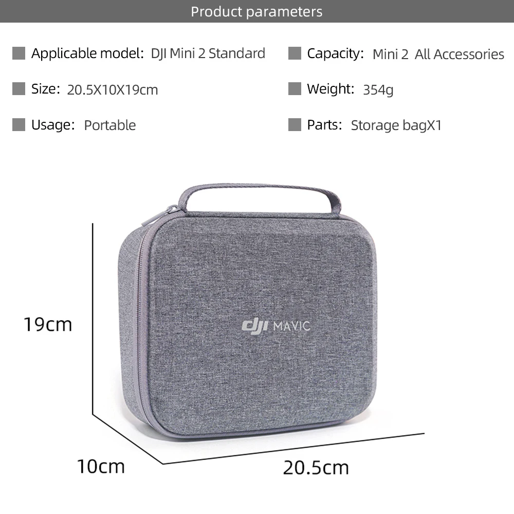 Storage Carry Bag for DJI Mini 2/Mini 2 SE/MINI 4K Drone Battery Remote Control Box Protective Portable Handbag Accessories