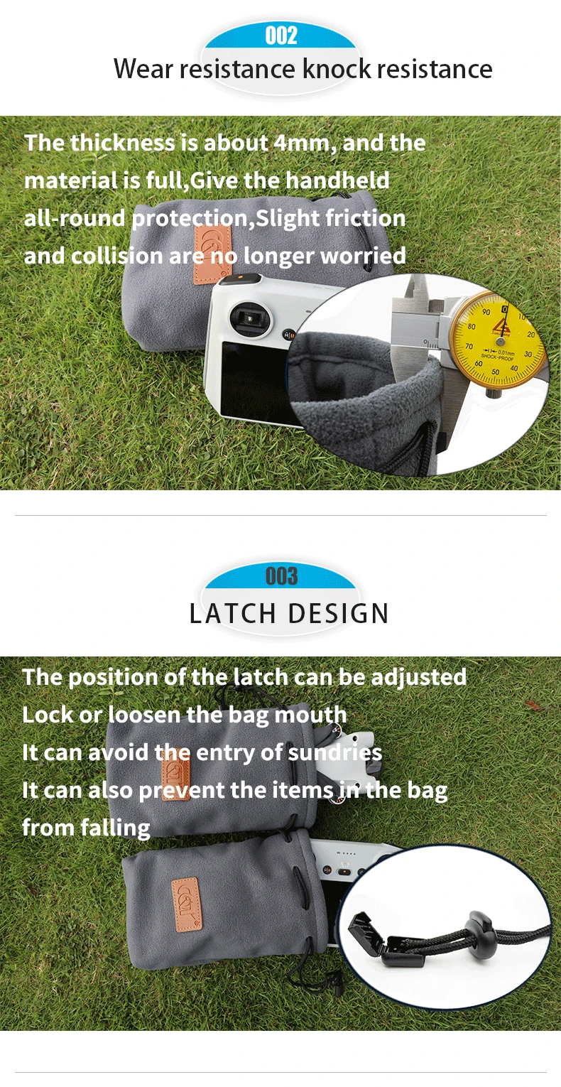 Thick/Thin Plush Storage Bag for DJI Mini 4 PRO/Mini 3 PRO/Mini 3 Portable Handbag Drone / Control Carrying Case Accessories