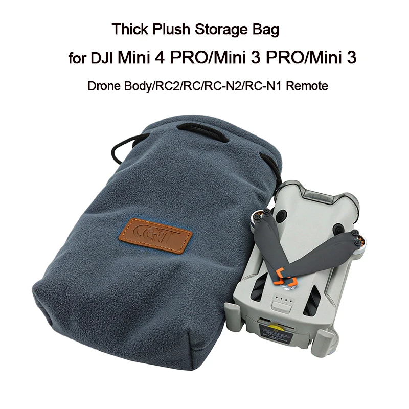 Thick/Thin Plush Storage Bag for DJI Mini 4 PRO/Mini 3 PRO/Mini 3 Portable Handbag Drone / Control Carrying Case Accessories