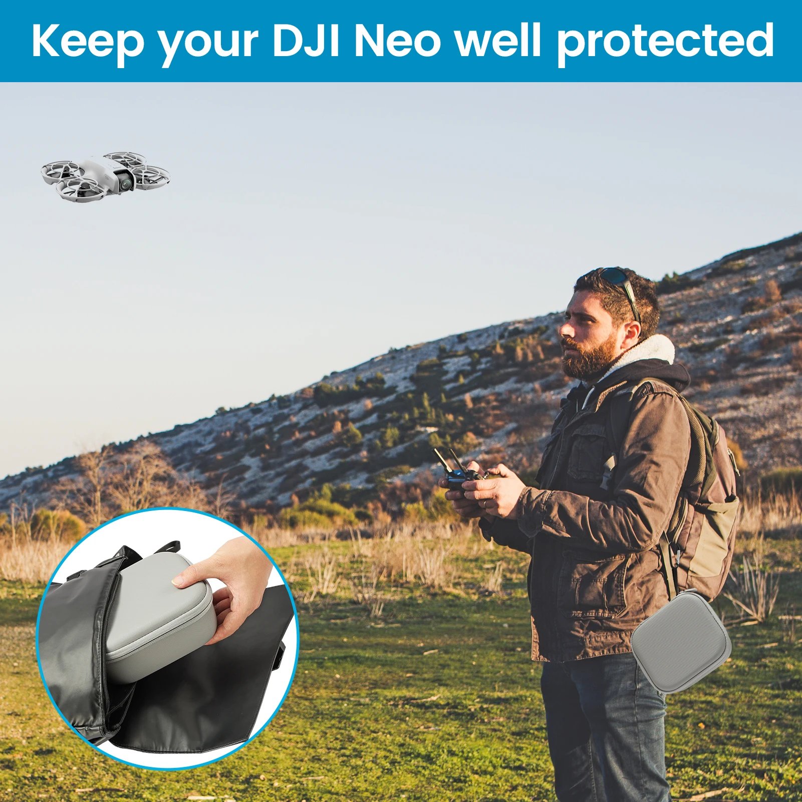 Storage Bag For DJI Neo Remote Controller Case Portable Carrying Box Case Handbag For DJI Neo Drone Accessories