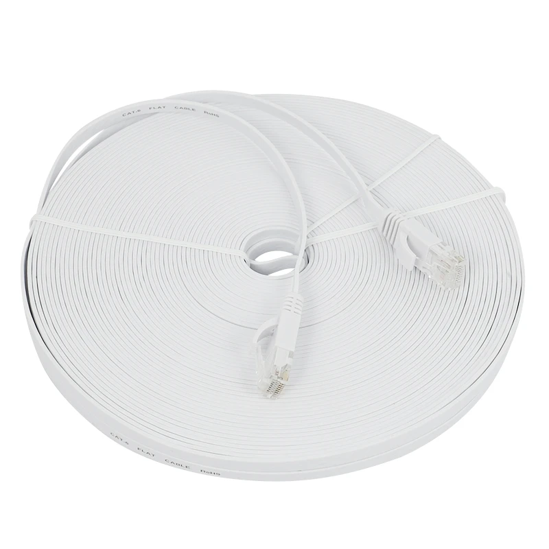 Cat 6 Ethernet Cable 100 Ft (30 Meters) Flat Slim Long Internet Network LAN Patch Cords, Cat6 High Speed Computer Wire