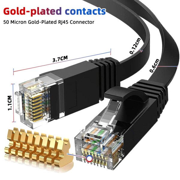 HENGSUR Ethernet Cable Cat6 Lan Cable UTP RJ45 Network Patch Cable 10m 30m For PS PC Internet Modem Router Cat 6 Cable Ethernet - Image 3