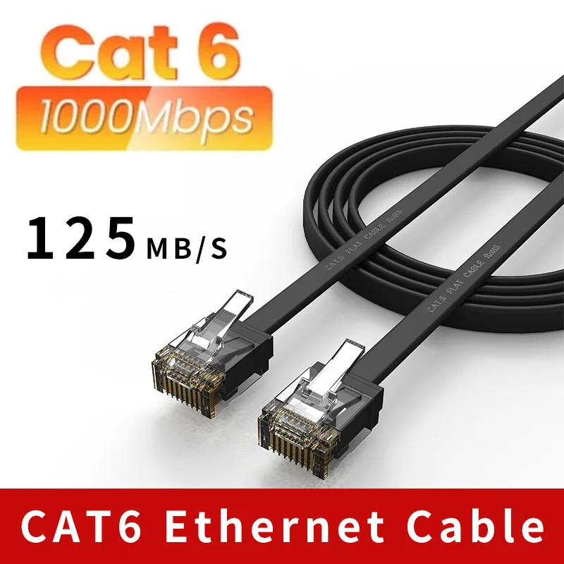 CYANMI Ethernet Cable CAT8 40Gbps CAT6 Ethernet Cable Network Lan for PC Modem Laptop PS 5 Router RJ45 Flat Cat 8 Ethernet Cable