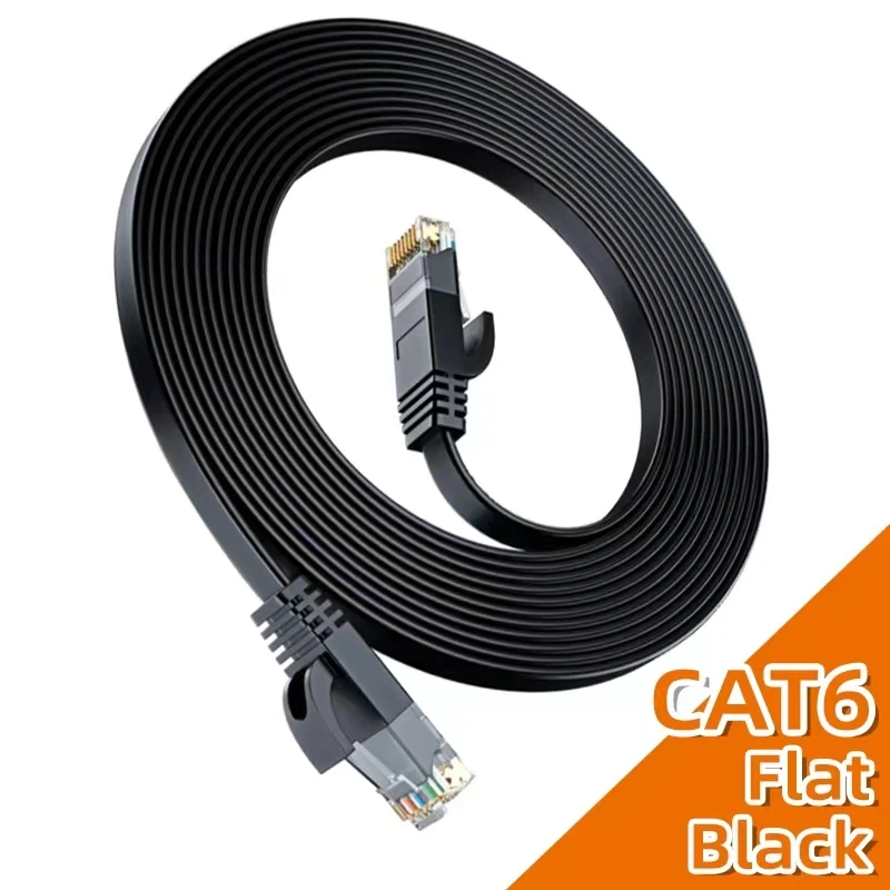 Flat cat6 black