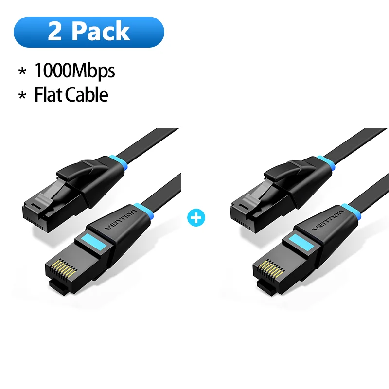 2 Pack Flat Cable