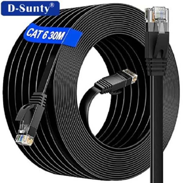 5M 10M 15M 20M 30M Ethernet Cable Cat 6 Flat Long High Speed Network Cable Rj45 Connectors for Router Modem Cable Ethernet Cat 6