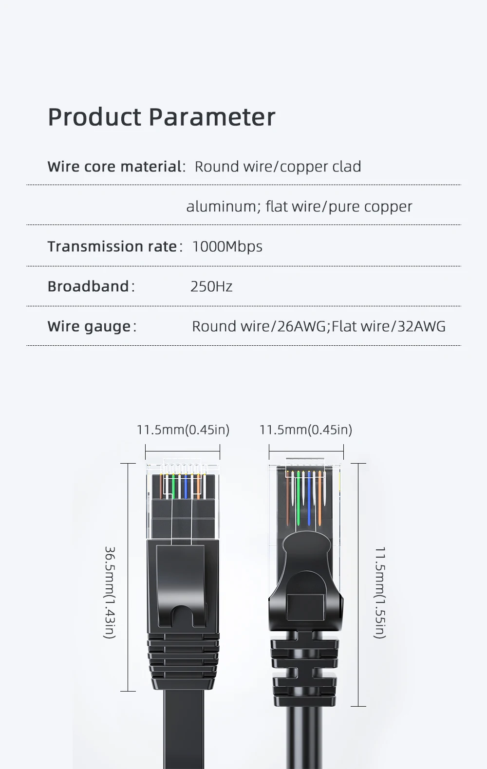 Essager Ethernet Cable Cat6 Lan Cable 10m UTP Cat 6 RJ 45 Splitter Network Cable RJ45 Twisted Pair Patch Cord for Laptop Router