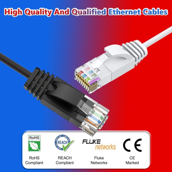 Cat6A Ethernet Cable 10Gbps Slim Lan Cable UTP Network Patch Cable For PS PC Internet Modem Router Cat 6a Cable Ethernet - Image 6