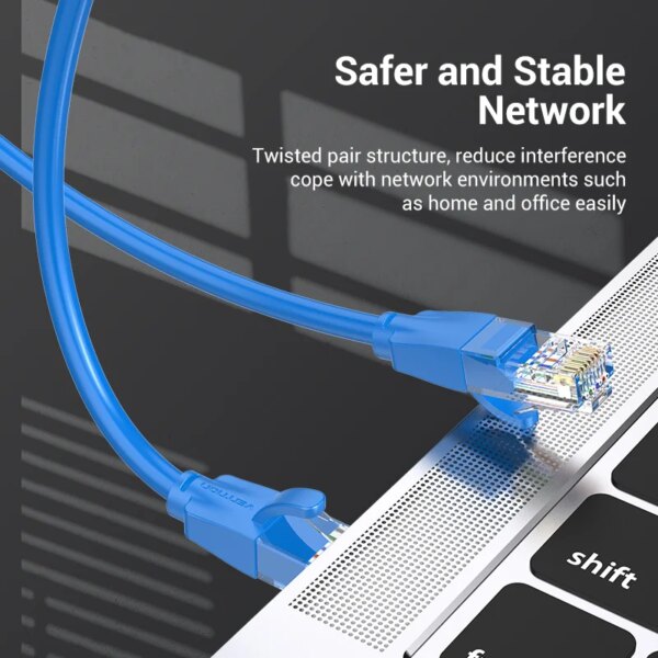 Vention Colour Ethernet Cable Cat 6 Network Cable 4 Twisted Pair Patch Cord RJ45 Internet UTP Cat6 Lan Cable for Laptop Router - Image 3