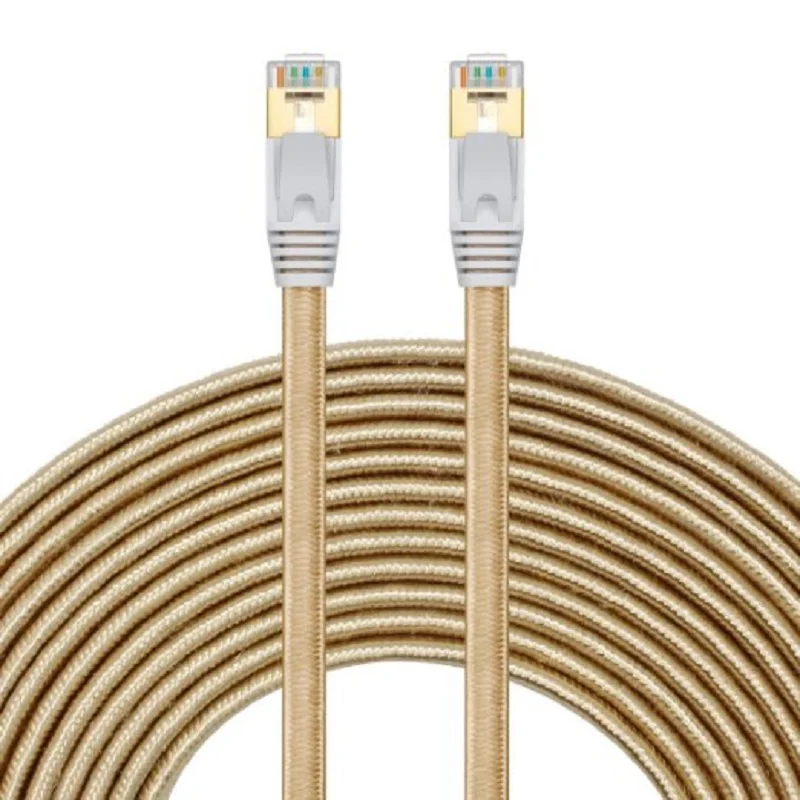 Cat 7 RJ45 Shielded Pure copper LAN Network Ethernet Cable Internet Cord with Polyester Braided 1M 2M 3M 5m 10m 15m 20m 30m