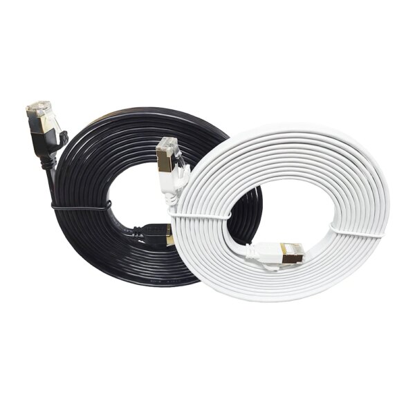 10Gbps Ethernet Cable 2m 3m 5m Cat7 100ft Flat Cat 7 Internet Cable Network Lan 10 M 10m 15m 20m 30m RJ45 Cord RJ 45 White Black - Image 6