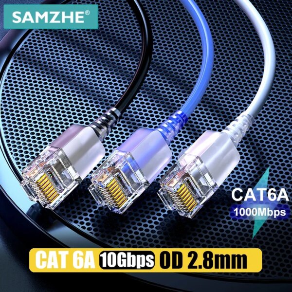 SAMZHE Cat6A Ethernet Cable Cat6 Lan UTP Network Patch Cable For PS PC Internet Modem Router Gigabit Cat 6 Cable Ethernet