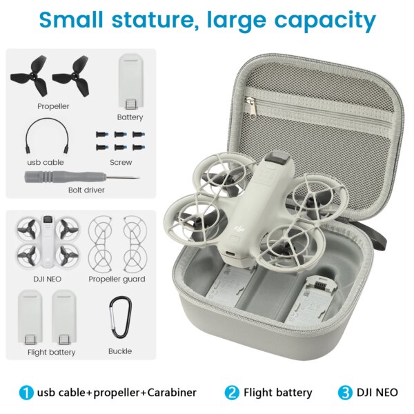 Storage Case For DJI Neo Anti-Scrach Dustproof Protective Case Outddors Portable Bag Handbag For DJI Neo Drone Accessories - Image 2