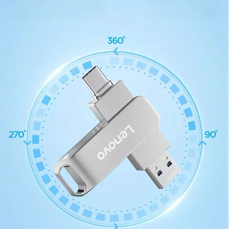 Lenovo 16TB 3.0 USB flash drive waterproof Type-C USB metal high-speed pen drive 2TB 512GB suitable for computer storage devices