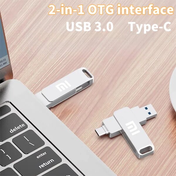 Xiaomi 16TB 3.0 USB Flash Drive Metal High-Speed Pen Drive 2TB 512GB Waterproof Type-C Usb PenDrive For Computer Storage Devices - Image 2