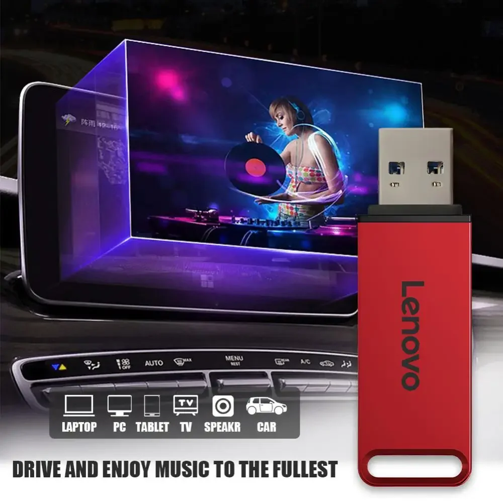 Lenovo Original 2TB USB 3.1 Flash Drive High-Speed Pen Drive 1TB Metal Waterproof Type-C USB Memory For Computer Storage Devices