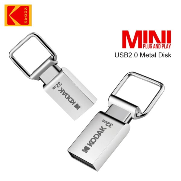 New KODAK K112 Super Mini Metal USB Flash Drive 32GB 64GB pendrive Memory stick pen drive Car Key with type c Adapter - Image 2