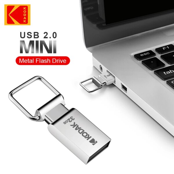 New KODAK K112 Super Mini Metal USB Flash Drive 32GB 64GB pendrive Memory stick pen drive Car Key with type c Adapter - Image 5