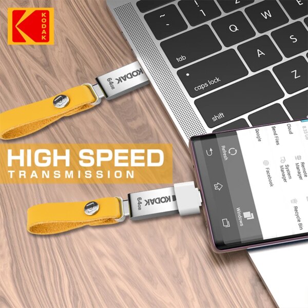 KODAK K122 Metal USB Flash Drive 32GB Memory stick pen drive USB2.0 pendrive Disk U Disk memoria Type-C adapter - Image 6