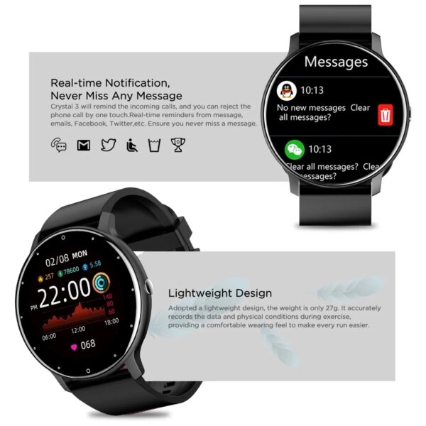 LIGE 2024 Smart Watch Women Men Lady Gift Sport Fitness Watches Heart Rate Monitor Waterproof Smartwatch For Xiaomi Android IOS - Image 4