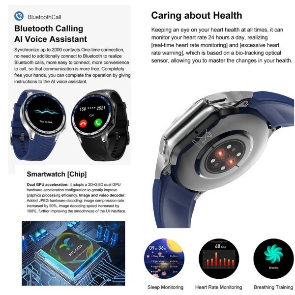 2024 New For OPPO Watch X Smart Watch 4G Memory Music Video Bluetooth Call IP68 Waterproof AMOLED Smartwatch For TWS Earphones ﻿ - Image 6