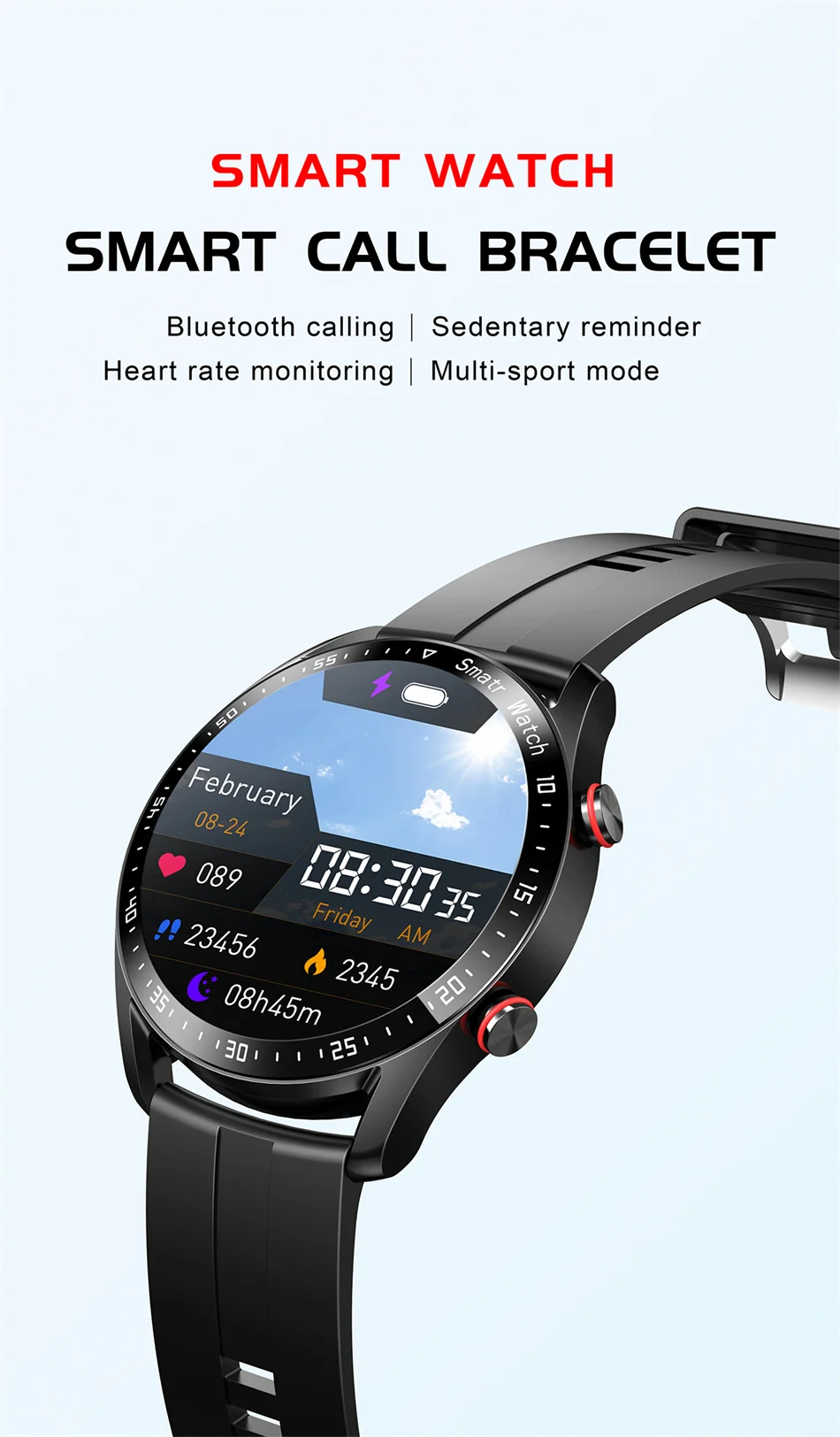 2024 New Bluetooth Call Smart Watch Men 360*360 HD Display Heart Rate Fitness Tracker ECG+PPG Business Smartwatches For Huawei