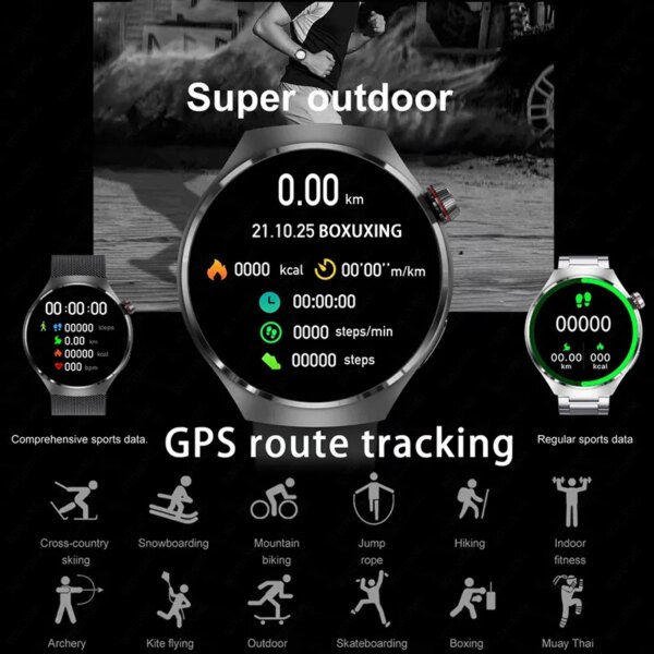 For Huawei GT4 PRO Smart Watch Men Watch 4 Pro AMOLED HD Screen Bluetooth Call GPS NFC Heart rate waterproof SmartWatch 2024 New - Image 4