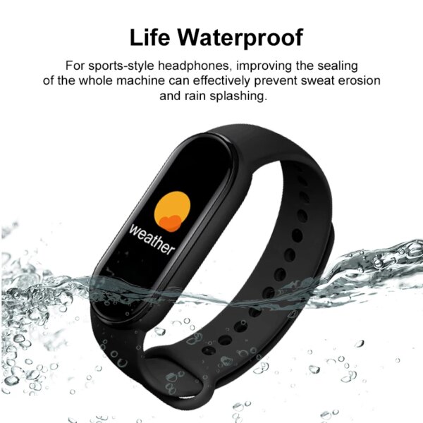 M6 Smart Watch Men Women Fitness Smart Bracelet Sports Band Heart Rate Blood Pressure Monitor Waterproof Multi-function Watches - Image 3