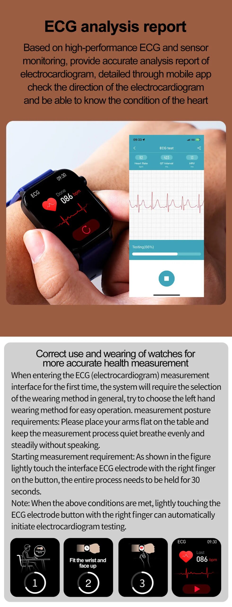 Medical Grade Smart Watch Women Blood Glucose Lipid and Uric Acid AI Diagnostic Detector Women Menstrual Health Tracker 2024 New