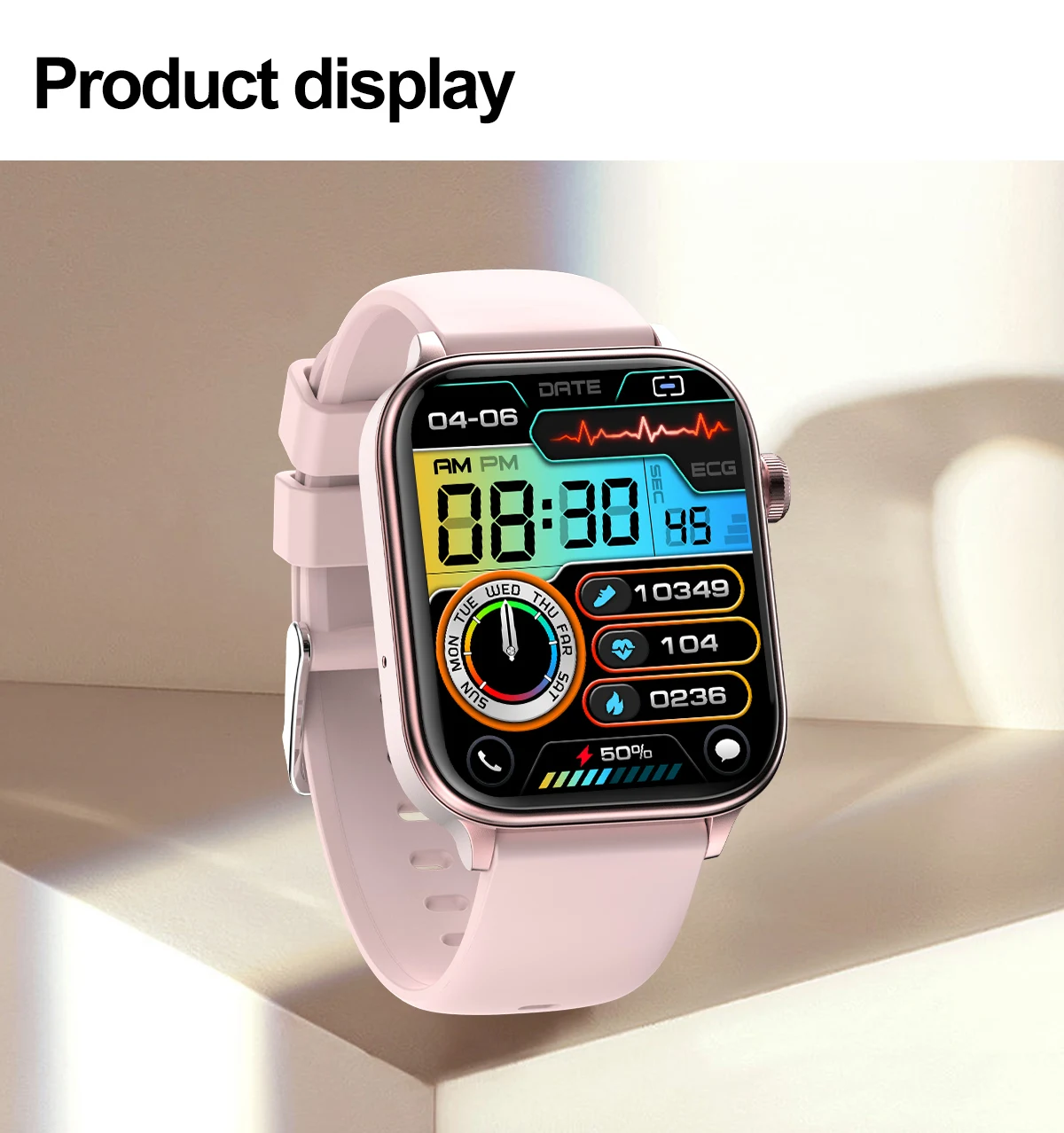 Medical Grade Smart Watch Women Blood Glucose Lipid and Uric Acid AI Diagnostic Detector Women Menstrual Health Tracker 2024 New