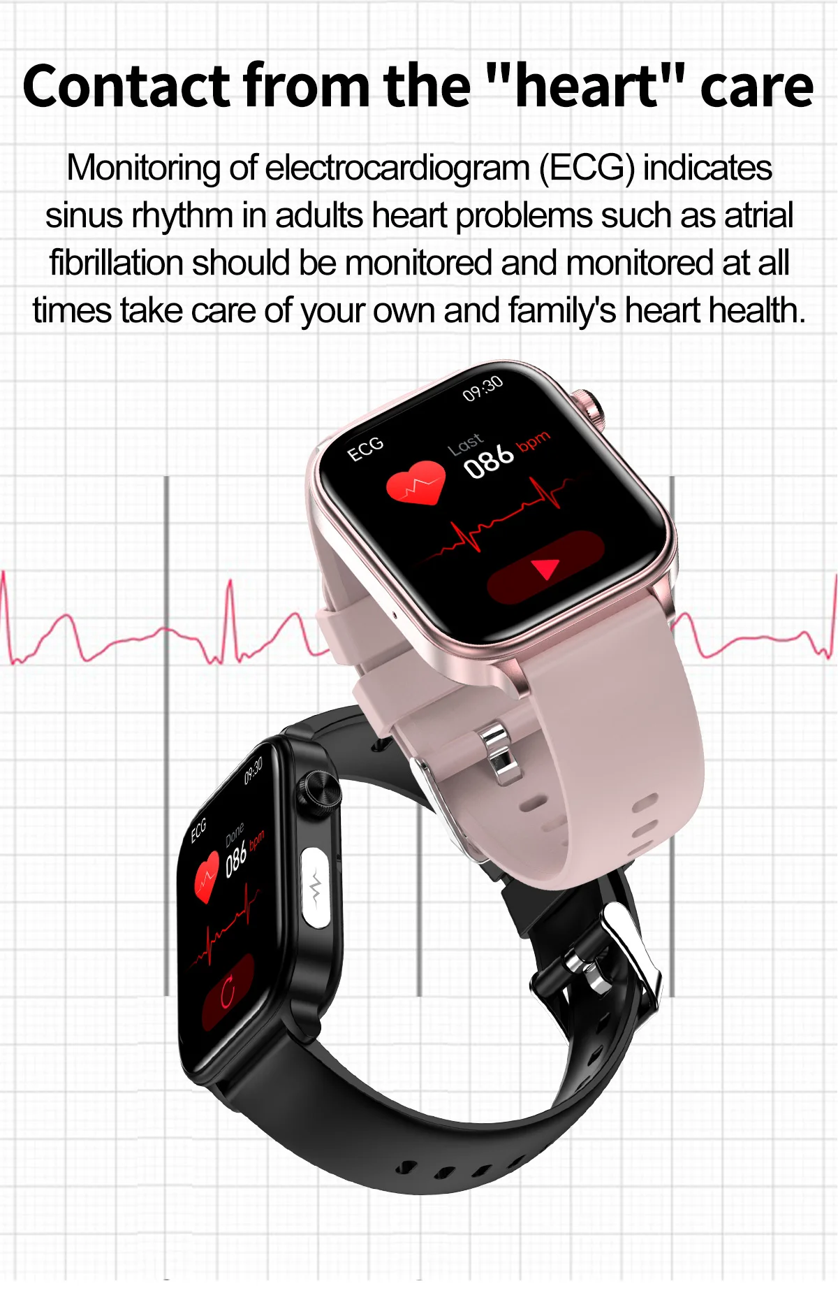 Medical Grade Smart Watch Women Blood Glucose Lipid and Uric Acid AI Diagnostic Detector Women Menstrual Health Tracker 2024 New