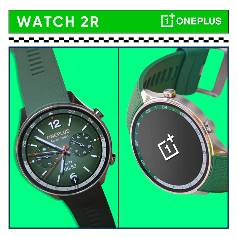 2024 Smartwatch OnePlus Watch 2R 1.43'' AMOLED Screen Snapdragon W5 Gen 1+​BES2700 100H Battery Life WiFi Wear OS by Google GPS