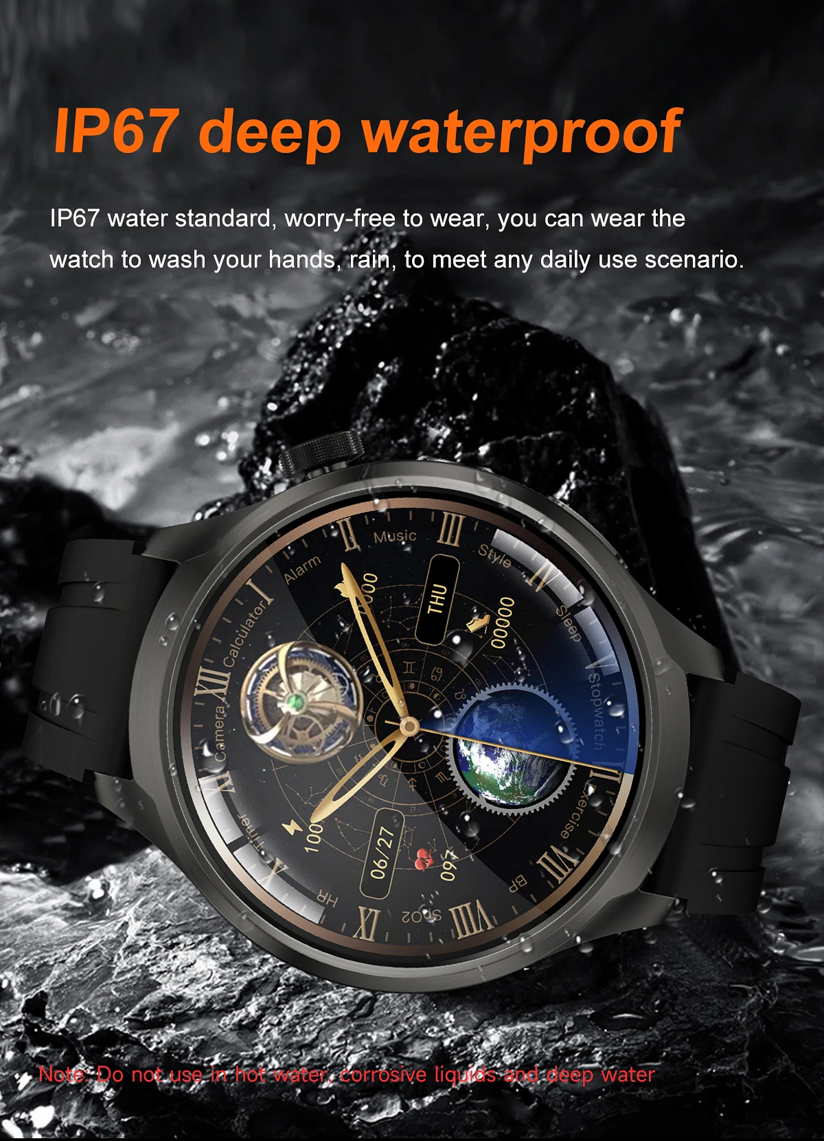 2024 New For HUAWEI Outdoor Sport Smart Watch Men 1.85 inch HD AMOLED Screen GPS Compass Altimeter Waterproof BT Call smartwatch