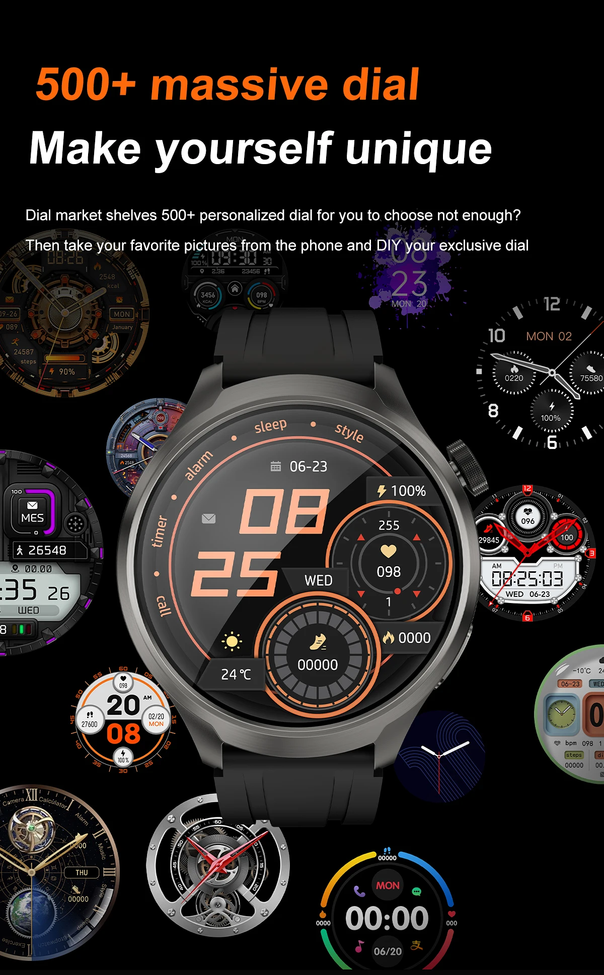 2024 New For HUAWEI Outdoor Sport Smart Watch Men 1.85 inch HD AMOLED Screen GPS Compass Altimeter Waterproof BT Call smartwatch