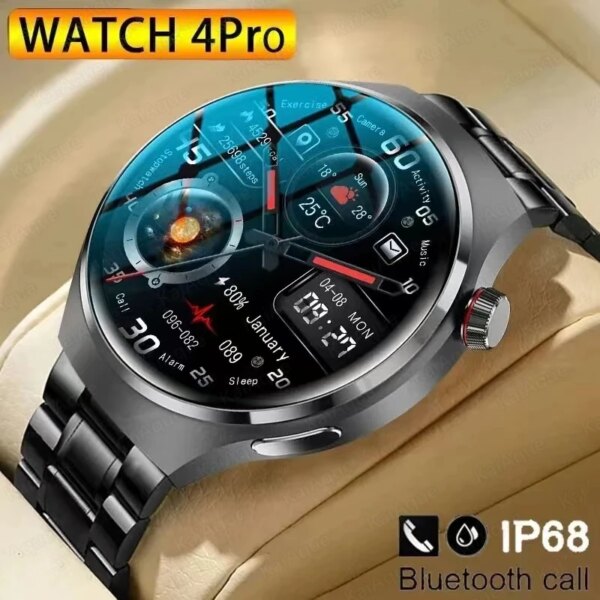 For HUAWEI WATCH 4 Pro Space Exploration Edition GPS NFC Smart Watch Men AMOLED Screen Bluetooth Call Waterproof Man Smartwatch