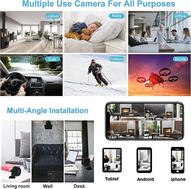 New A9 Mini Camera WiFi Wireless Security Protection Remote Monitor Camcorders Video Surveillance Smart Home Mini Cam HD Camera