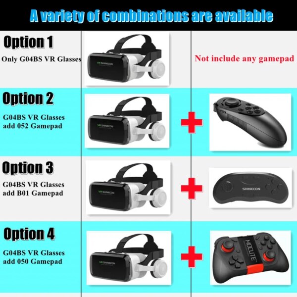 Wireless Virtual Reality Glasses IMAX Huge Screen 3D Glasses Google Cardboard Box VR Headset for 4.7-7.2" Phone,Support Gamepad - Image 4