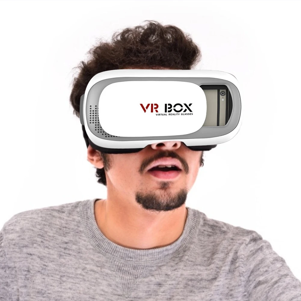 Original VR Virtual Reality 3D Glasses Box Stereo Google Cardboard Headset Helmet for IOS Android Smartphone Rocker