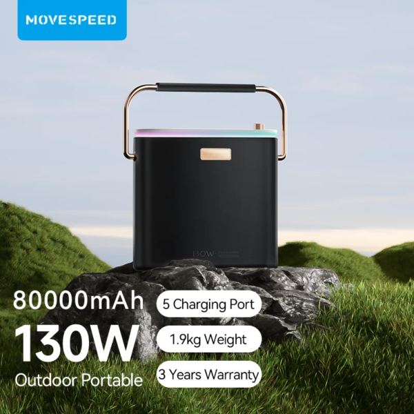 MOVESPEED S80 Power Bank 80000mAh 130W Fast Charging Powerbank Portable Outdoor Power Supply for Phones Laptop Drone Camera