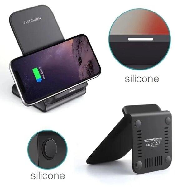 40W Fast Wireless Charger support for Samsung S24 S23 S22 21 Ultra Quick Charging Stand For iPhone 15 14 13 12Pro Max Xiaomi 14 - Image 5