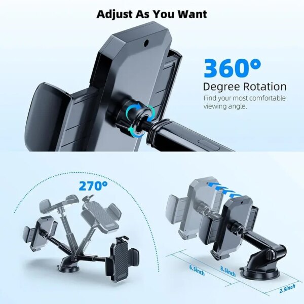 Universal Car Phone Holder Multifunctional Dashboard Windshield Air Vent Mount Sucker Phone GPS Holder For iPhone Samsung Xiaomi - Image 4