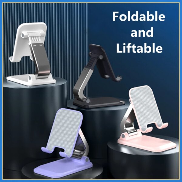 Foldable ABS Desktop Mobile Phone Stand For iPad iPhone 13 X Smartphone Support Tablet Desk Cell Phone Portable Holder Bracket - Image 6