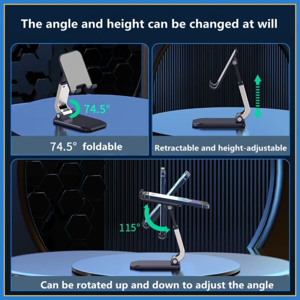 Foldable ABS Desktop Mobile Phone Stand For iPad iPhone 13 X Smartphone Support Tablet Desk Cell Phone Portable Holder Bracket - Image 3