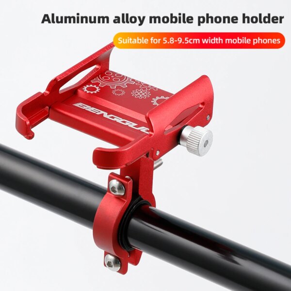 Bicycle Phone Holder 360° Rotation Aluminum Alloy MTB Bike Phone GPS Bracket Scooter Motorcycle Handlebar Mount Cell Phone Stand - Image 5