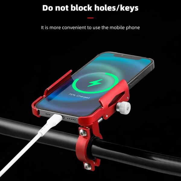 Bicycle Phone Holder 360° Rotation Aluminum Alloy MTB Bike Phone GPS Bracket Scooter Motorcycle Handlebar Mount Cell Phone Stand - Image 2